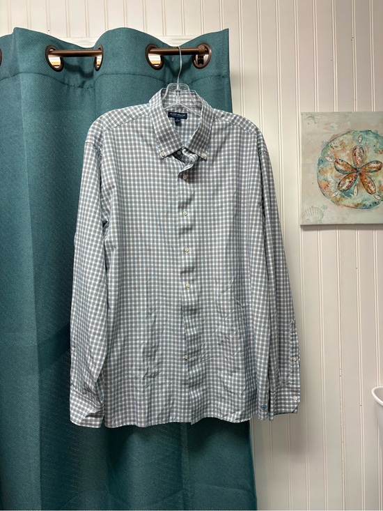 Peter Millar Other - Peter Millar Long Sleeve Button Down in Blue, Tan & White Size XL